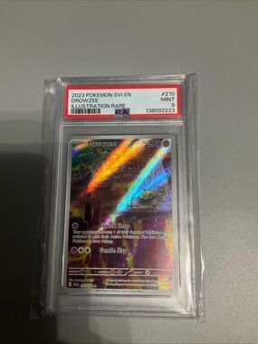 PSA Graded 2023 Pokémon Drowzee Illustration Rare Holo